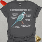 Blue Opaline Quaker Parrot Rules T-Shirt