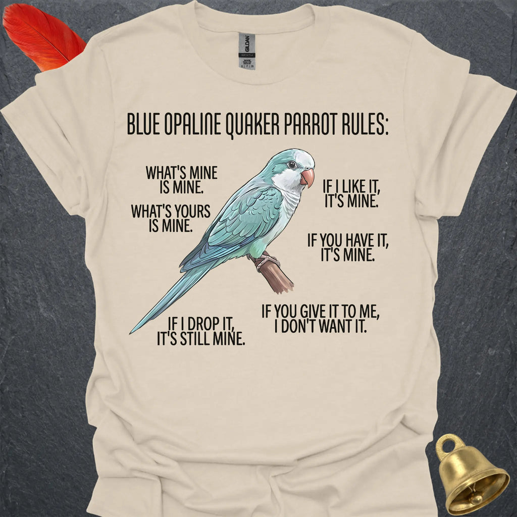 Blue Opaline Quaker Parrot Rules T-Shirt