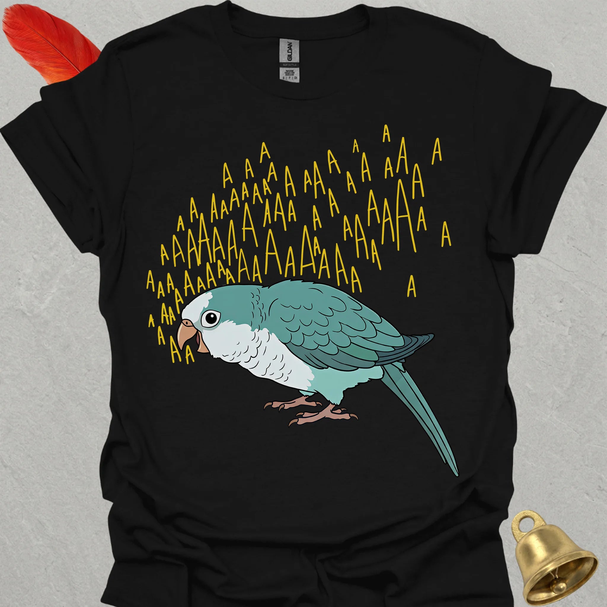 Blue Opaline Quaker Parrot Scream T-Shirt