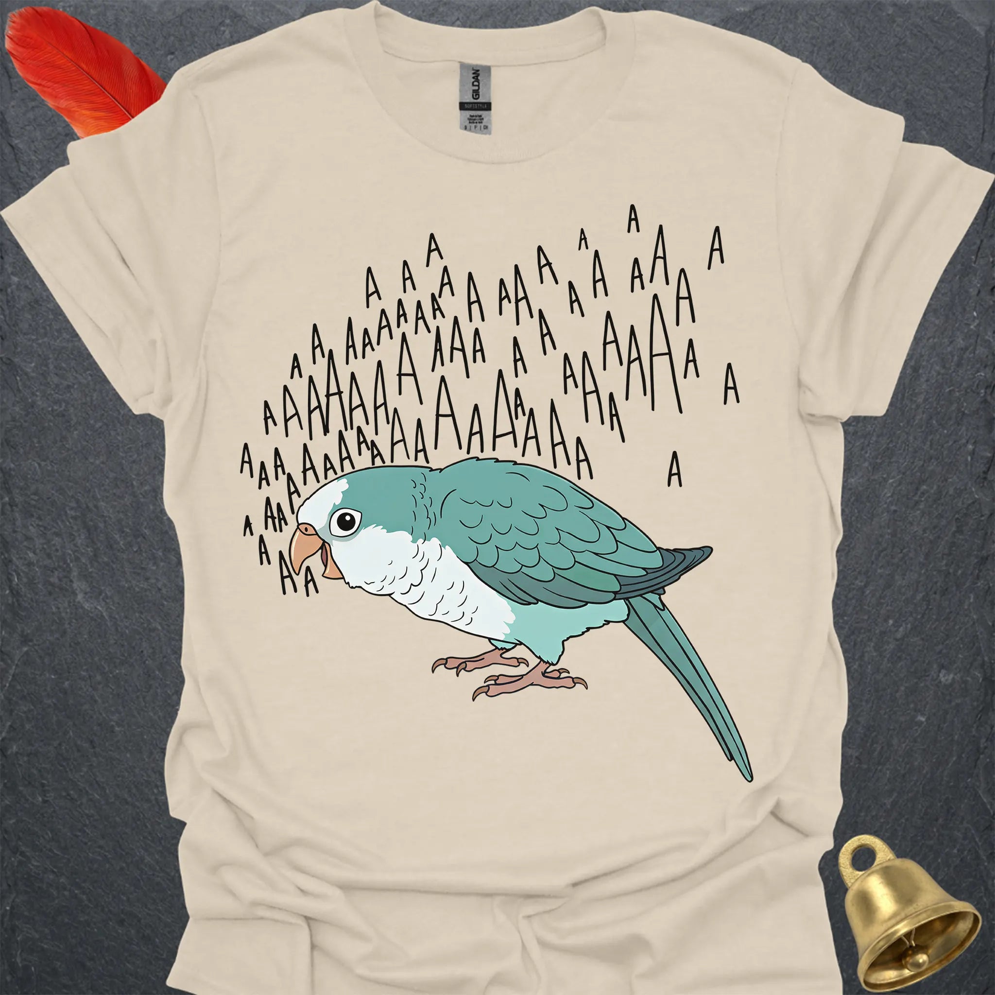 Blue Opaline Quaker Parrot Scream T-Shirt