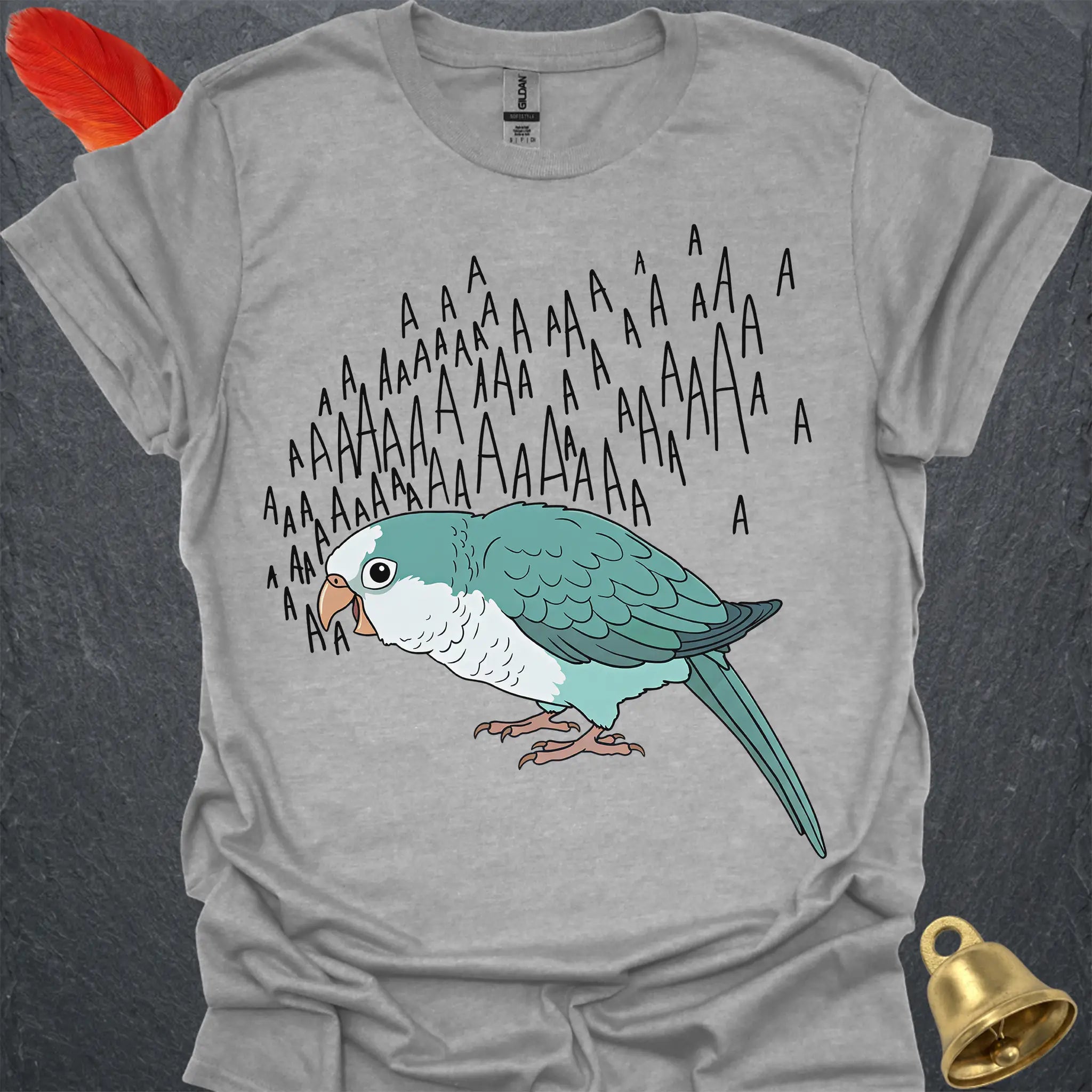 Blue Opaline Quaker Parrot Scream T-Shirt
