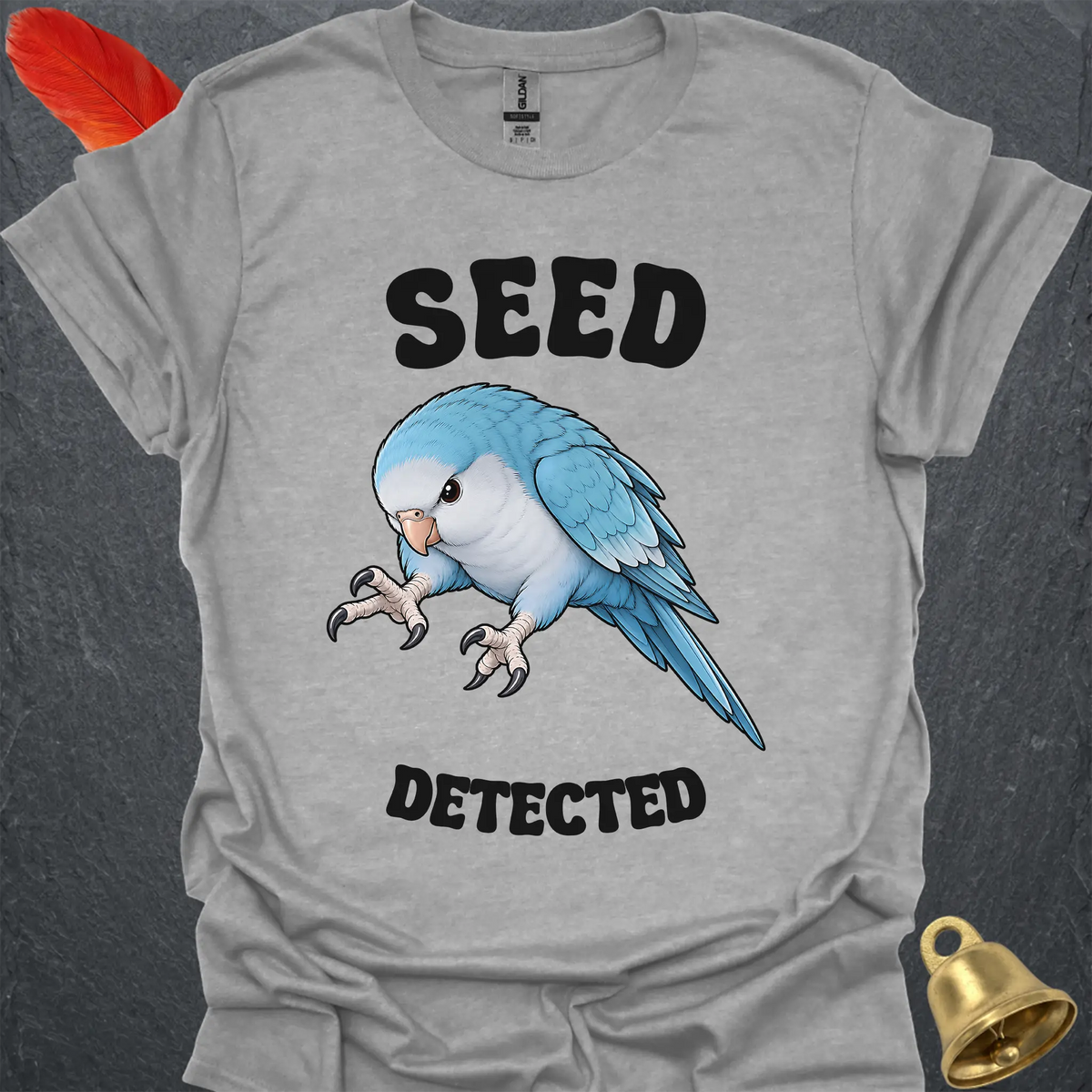 Blue Opaline Quaker Parrot Seed Detected T-Shirt