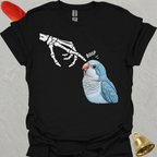 Blue Opaline Quaker Parrot Skeleton Boop T-Shirt