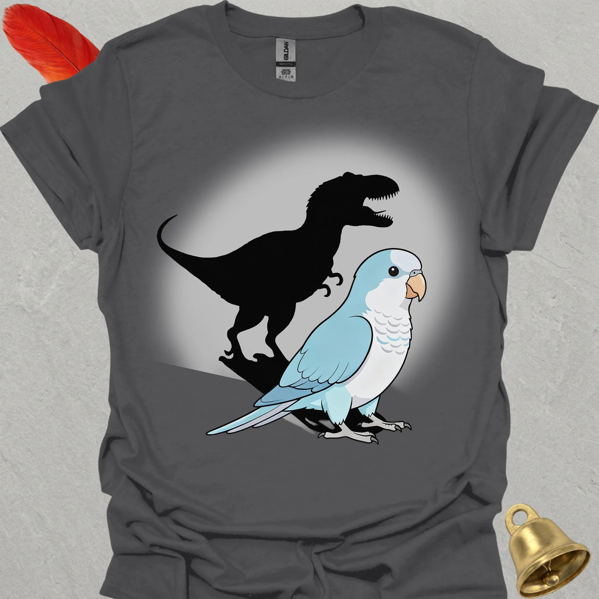 Blue Opaline Quaker Parrot T-Rex T-Shirt