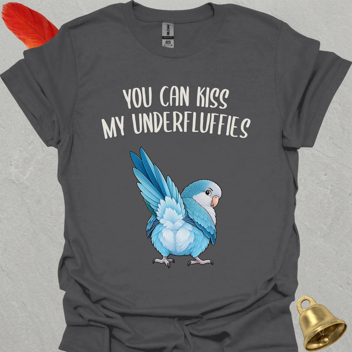 Blue Opaline Quaker Parrot Underfluffies T-Shirt