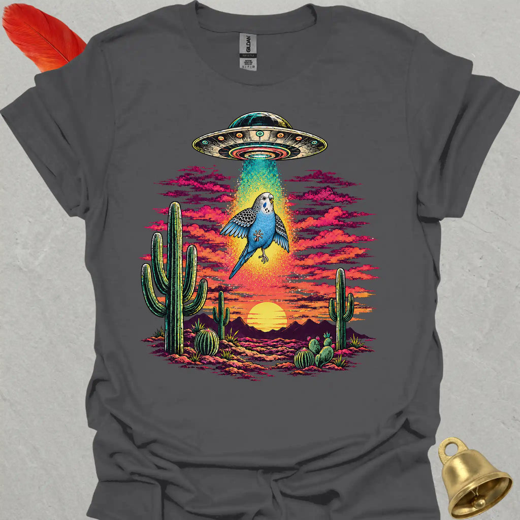 Blue Parakeet Abduction T-Shirt