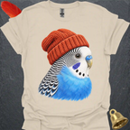 Blue Parakeet Beanie T-Shirt