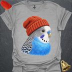 Blue Parakeet Beanie T-Shirt