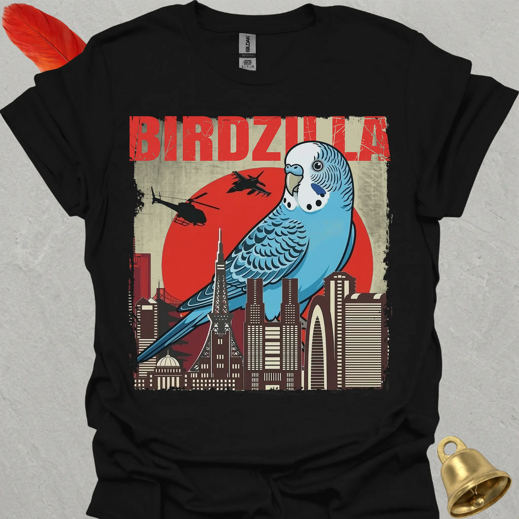 Blue Parakeet Birdzilla T-Shirt