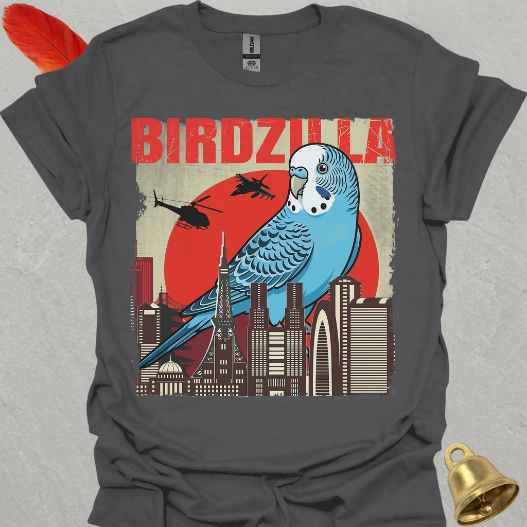 Blue Parakeet Birdzilla T-Shirt
