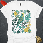Blue Parakeet Boho Flower T-Shirt