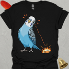 Blue Parakeet Eye on Prize T-Shirt