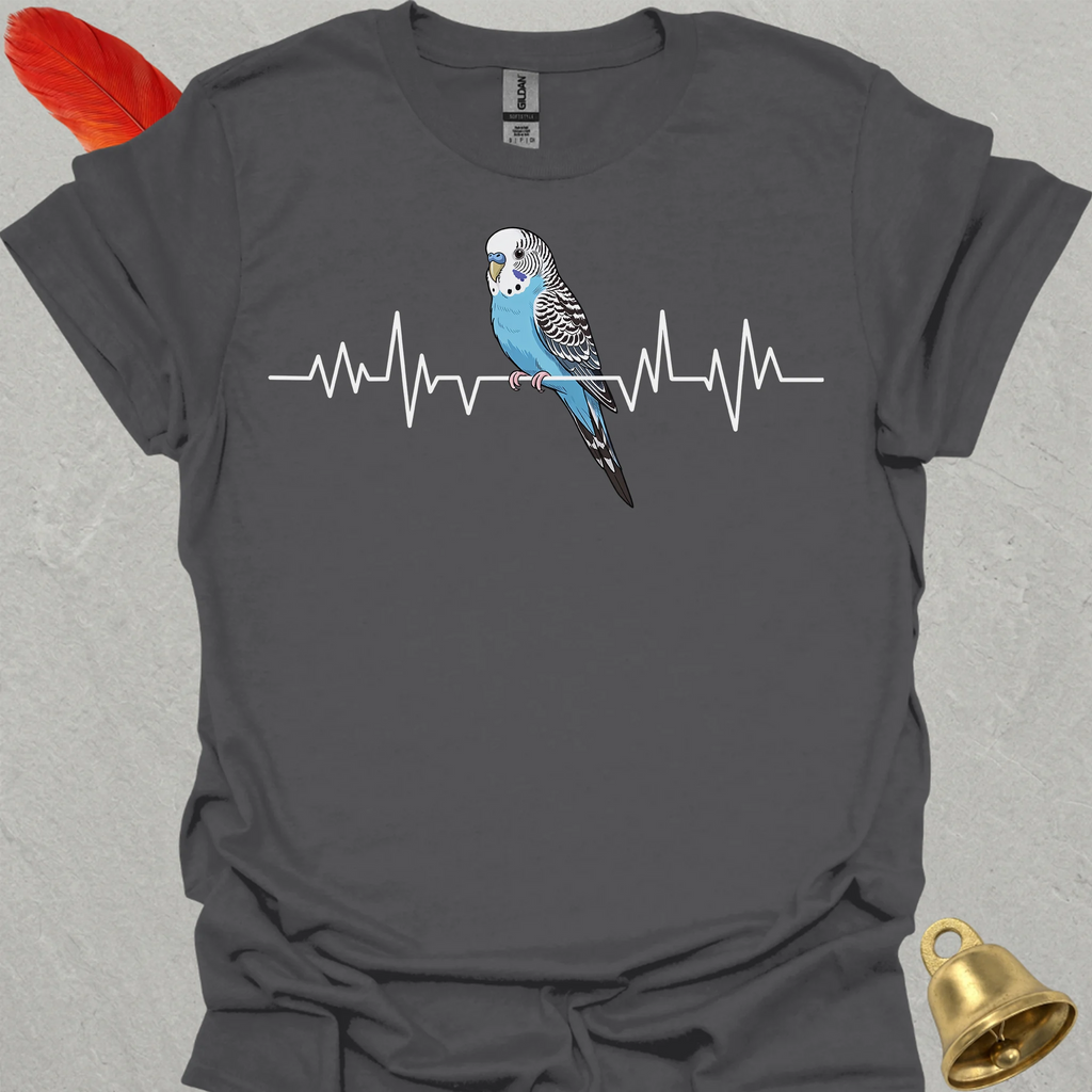 Blue Parakeet Heartbeat T-Shirt
