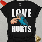Blue Parakeet Love Hurts T-Shirt
