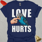 Blue Parakeet Love Hurts T-Shirt