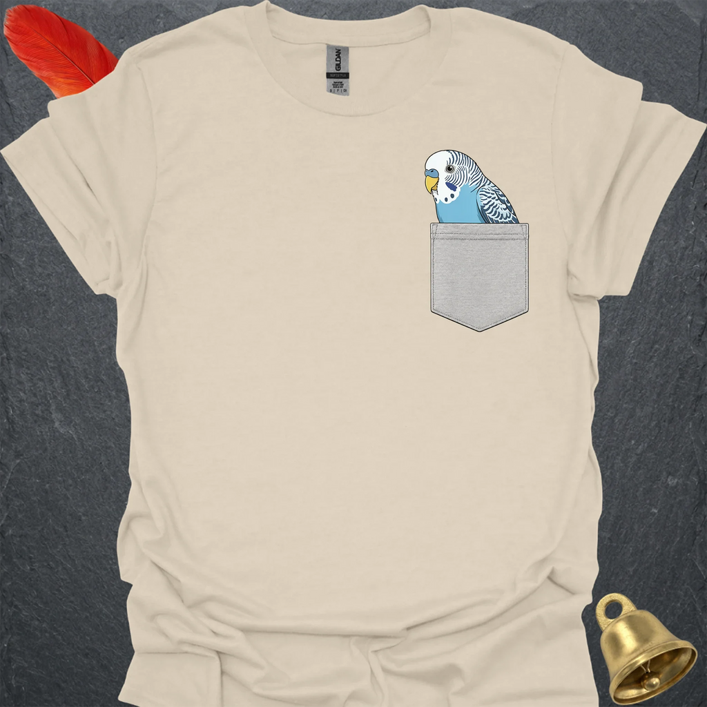 Blue Parakeet Pocket T-Shirt
