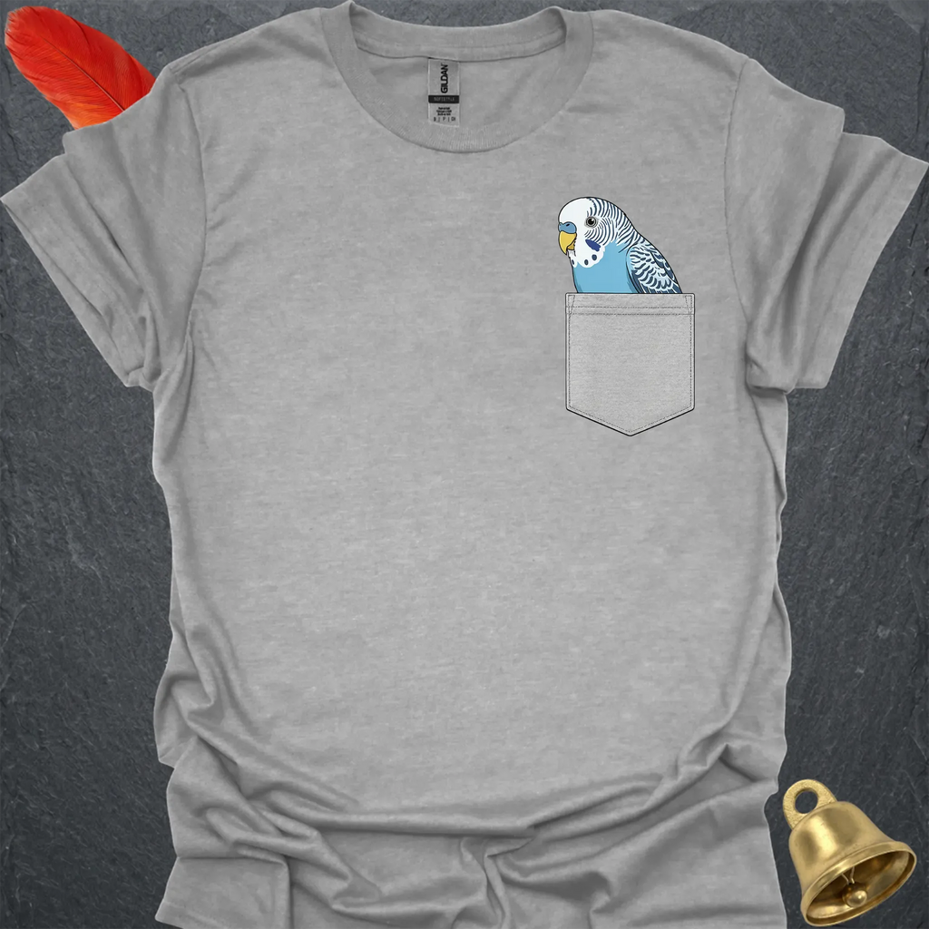 Blue Parakeet Pocket T-Shirt