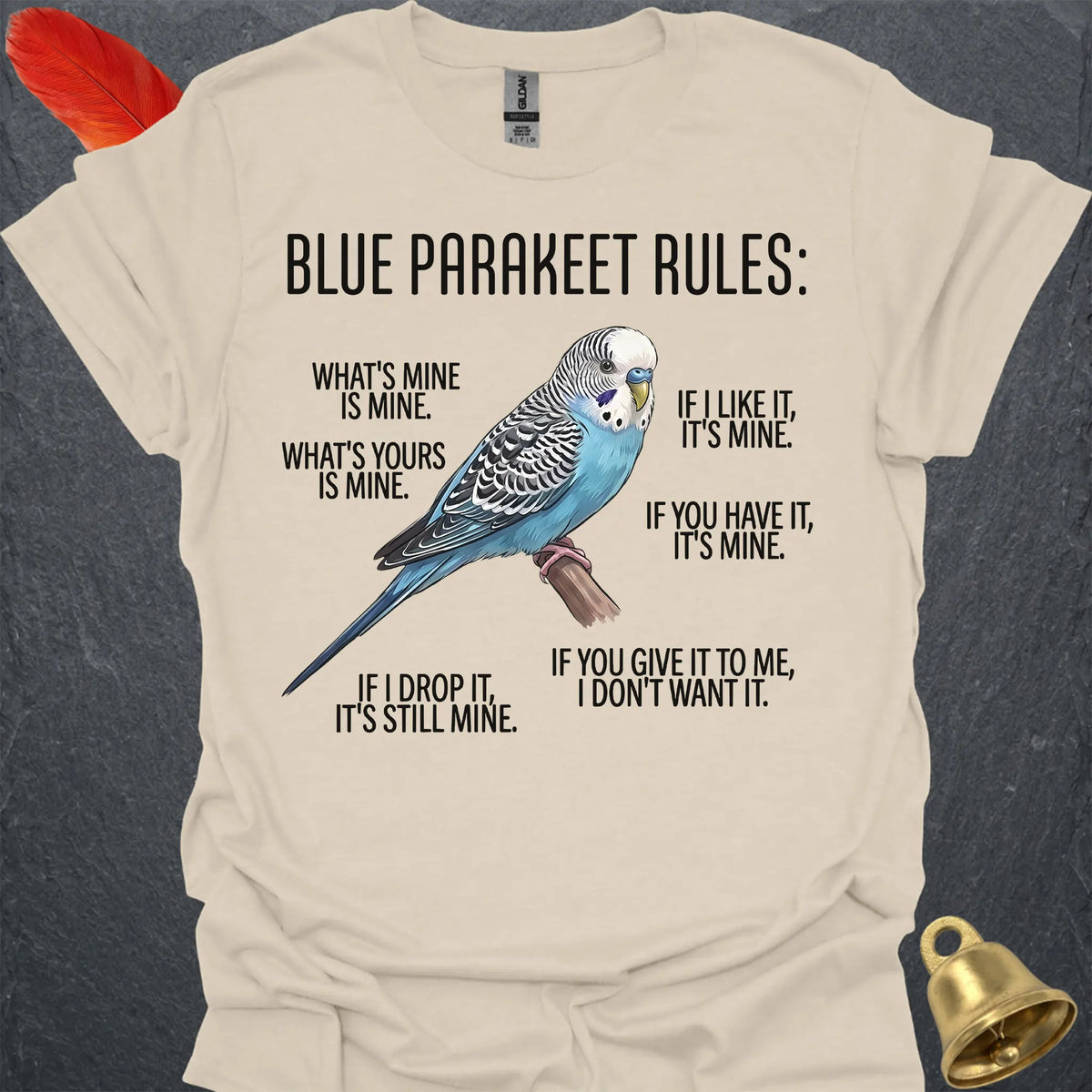 Blue Parakeet Rules T-Shirt