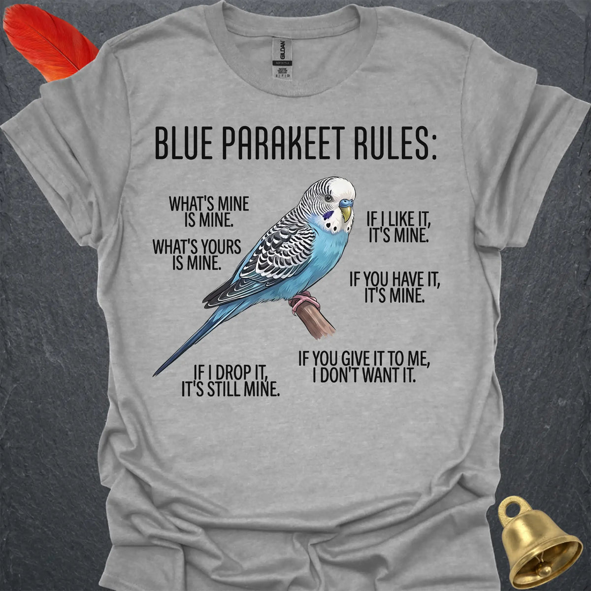 Blue Parakeet Rules T-Shirt