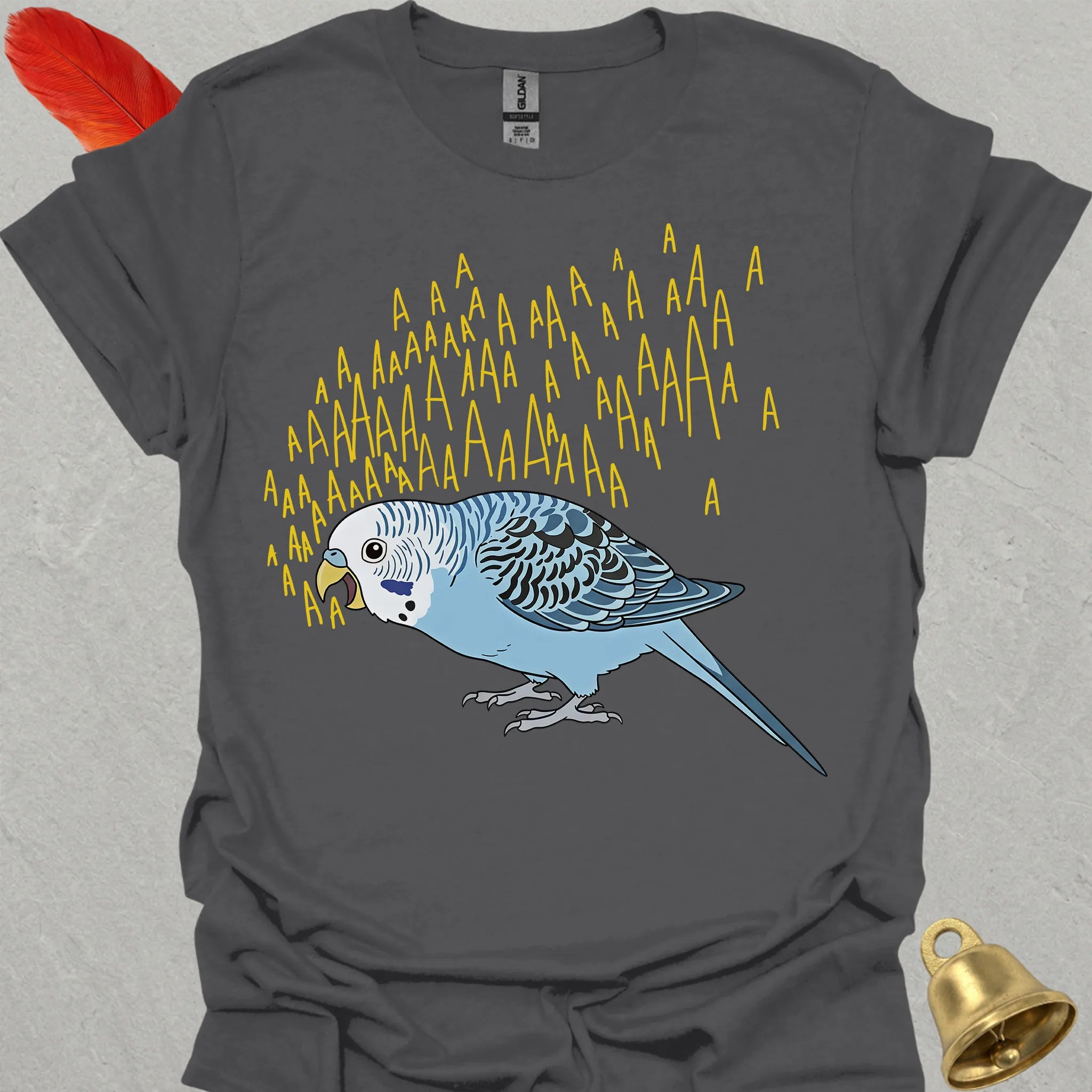 Blue Parakeet Scream T-Shirt