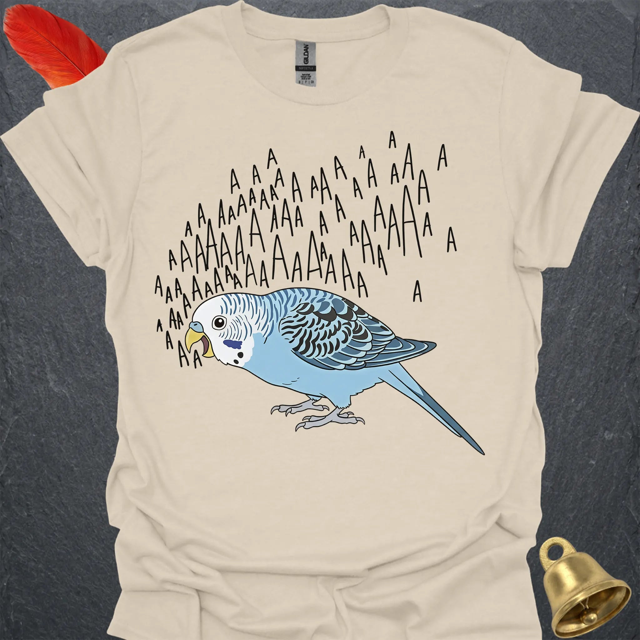 Blue Parakeet Scream T-Shirt