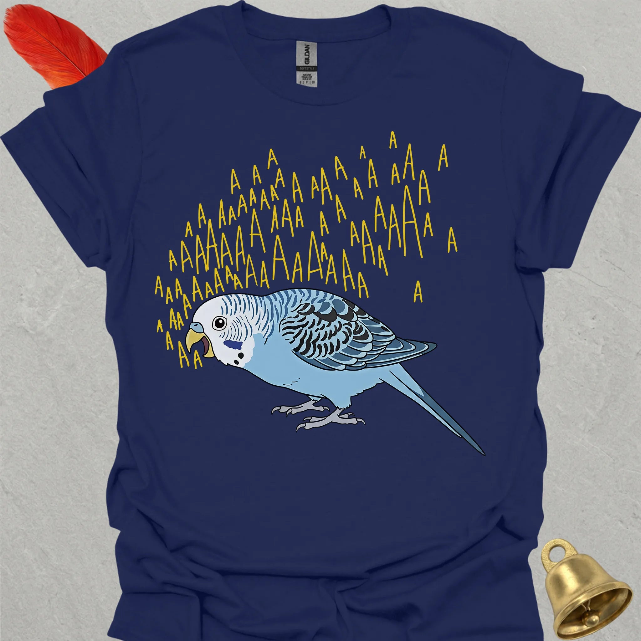 Blue Parakeet Scream T-Shirt