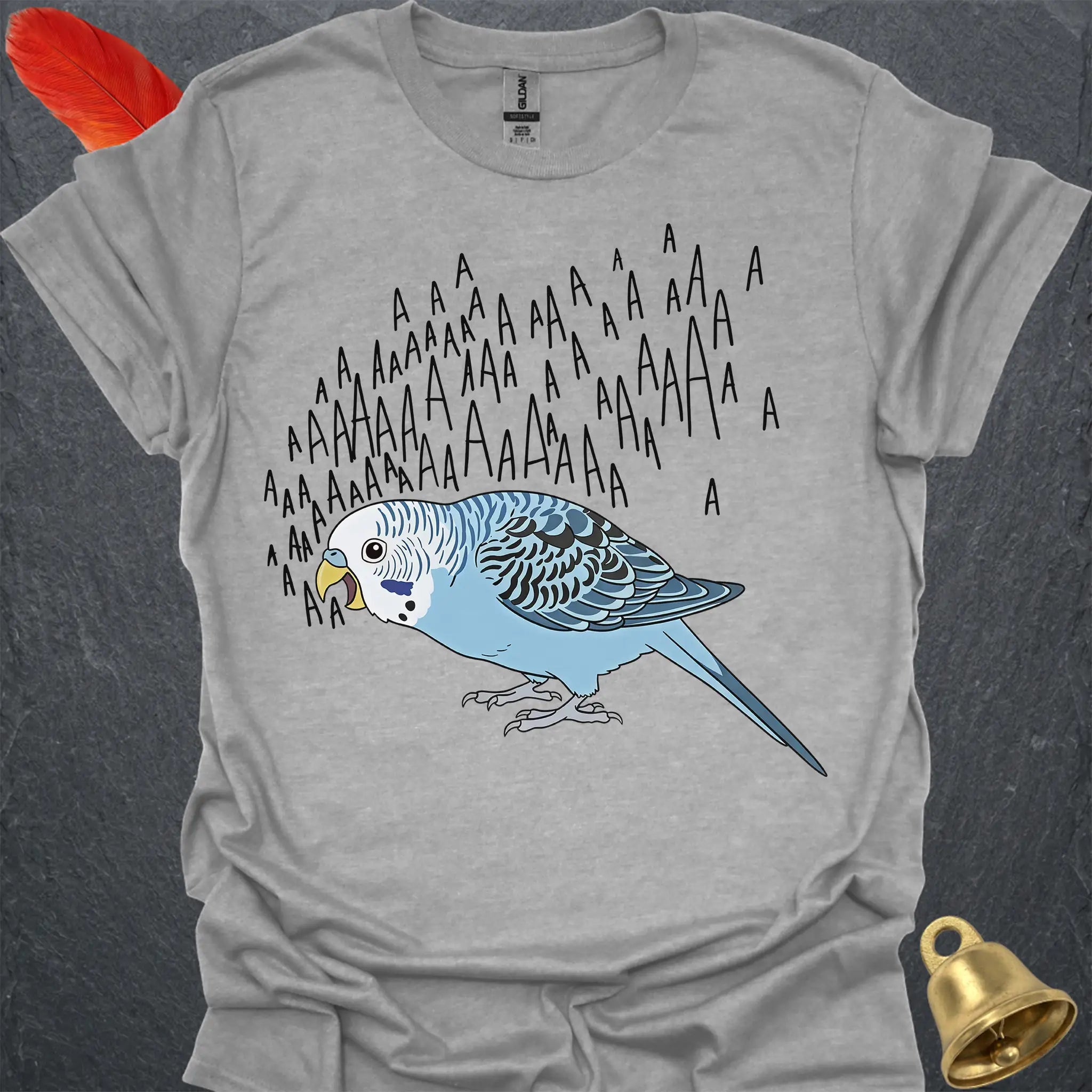 Blue Parakeet Scream T-Shirt