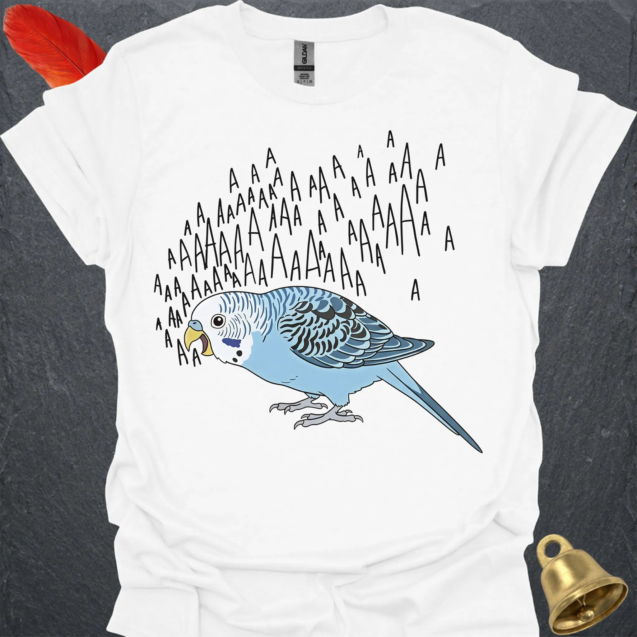 Blue Parakeet Scream T-Shirt