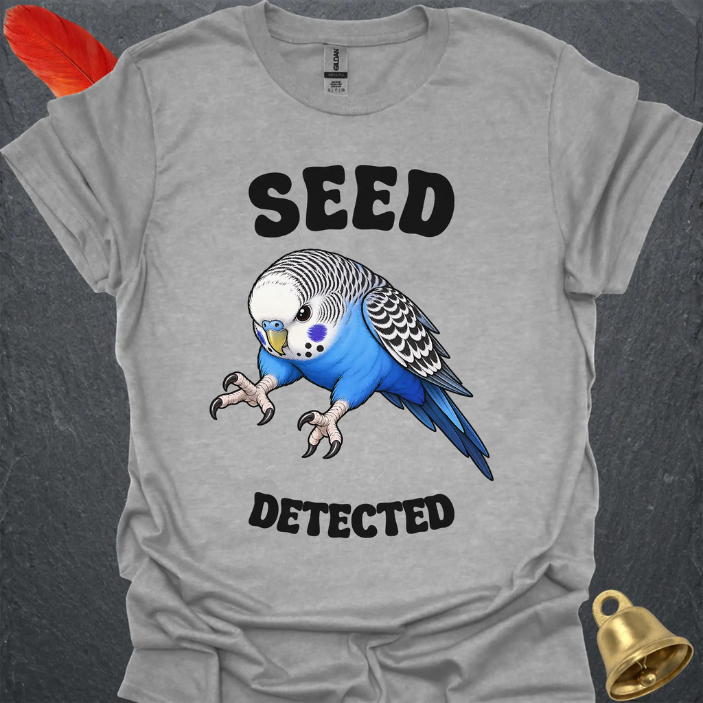 Blue Parakeet Seed Detected T-Shirt
