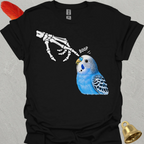 Blue Parakeet Skeleton Boop T-Shirt
