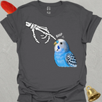Blue Parakeet Skeleton Boop T-Shirt