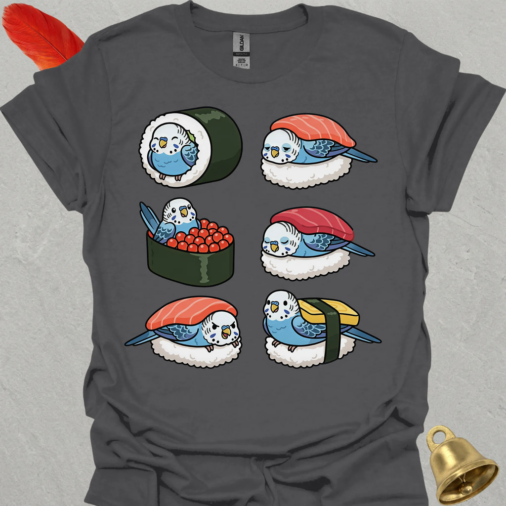 Blue Parakeet Sushi T-Shirt