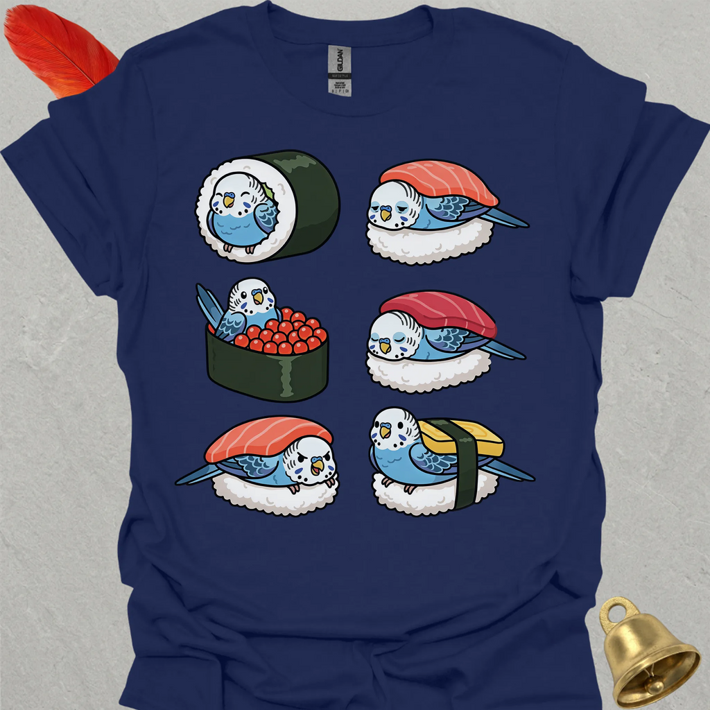 Blue Parakeet Sushi T-Shirt