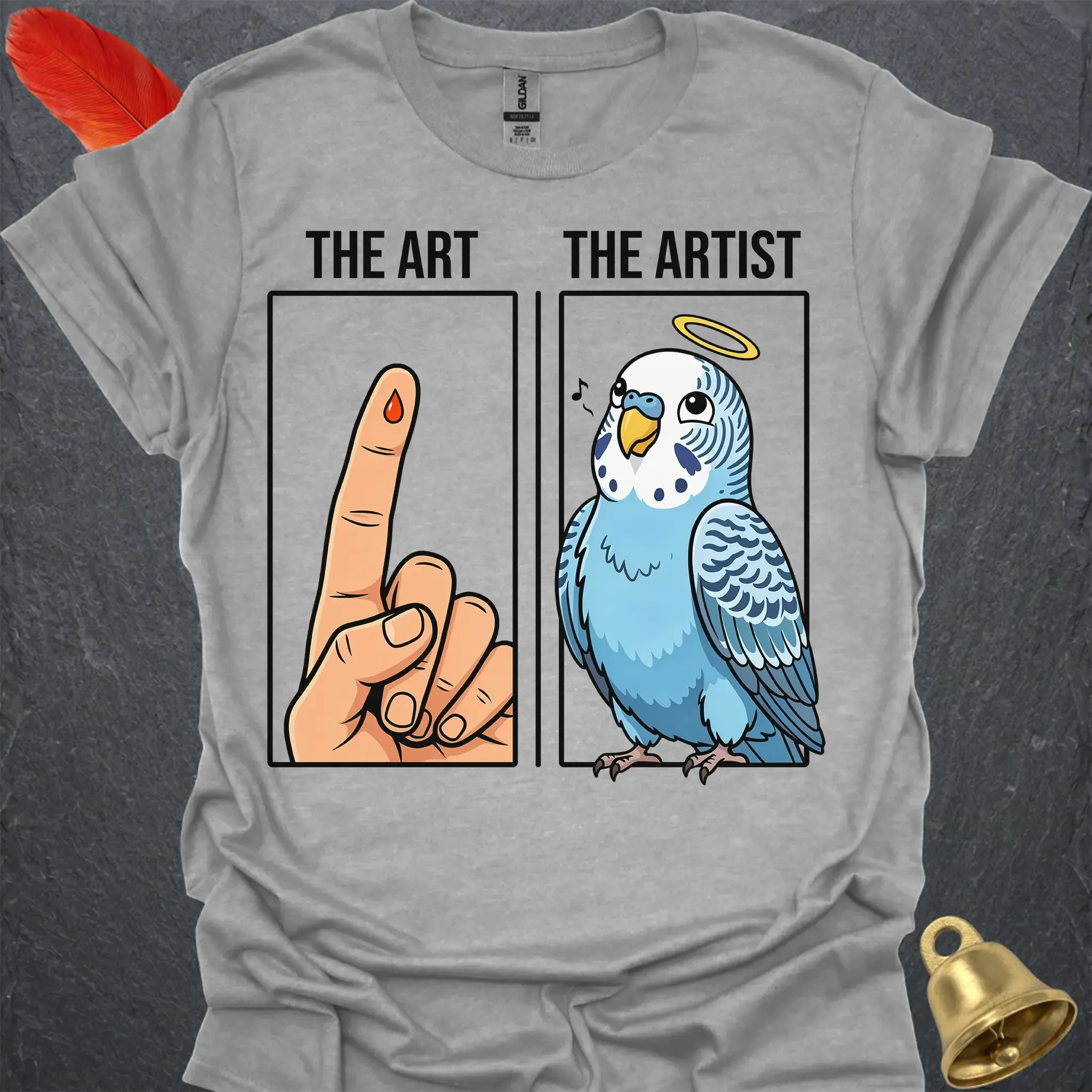 Blue Parakeet The Artist T-Shirt