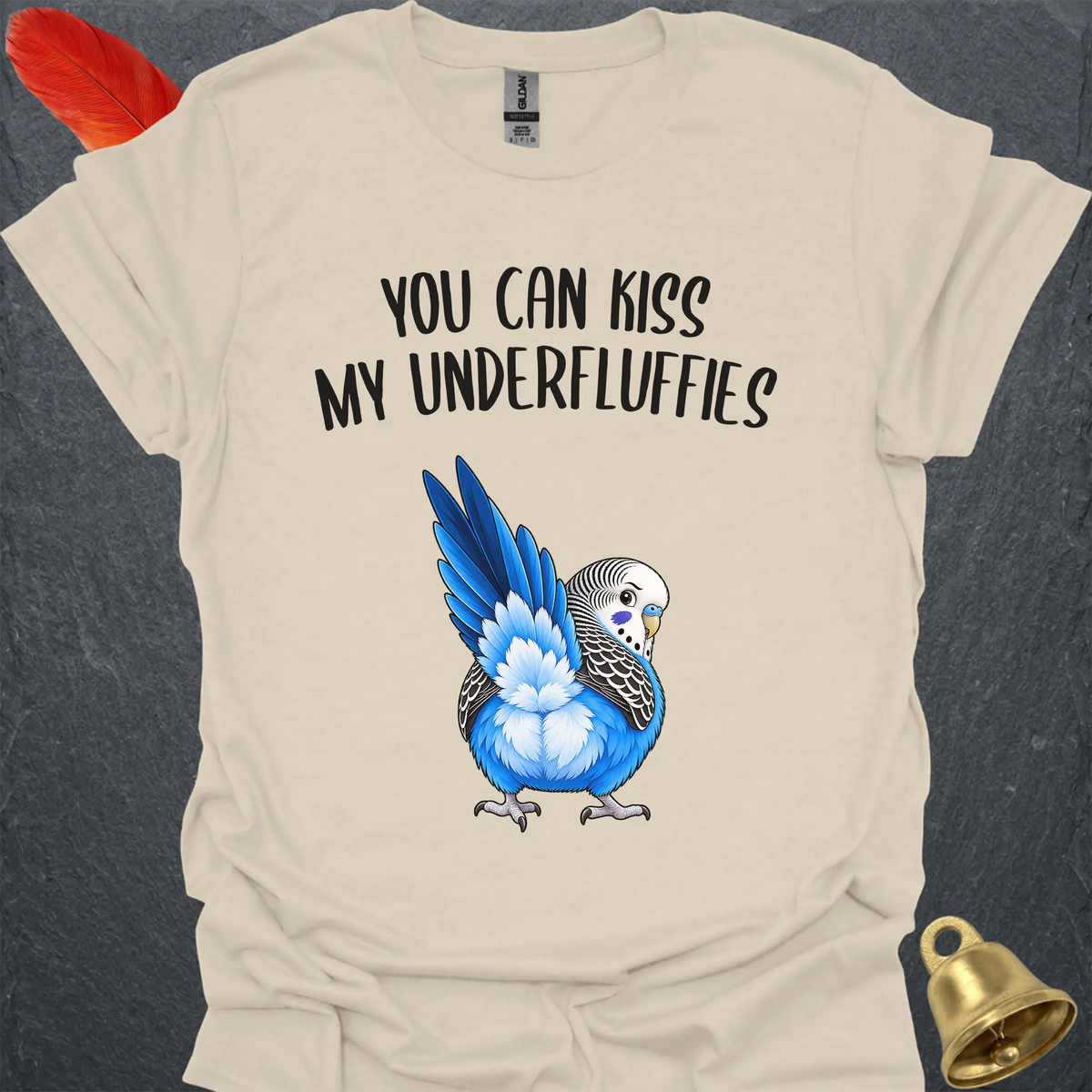 Blue Parakeet Underfluffies T-Shirt