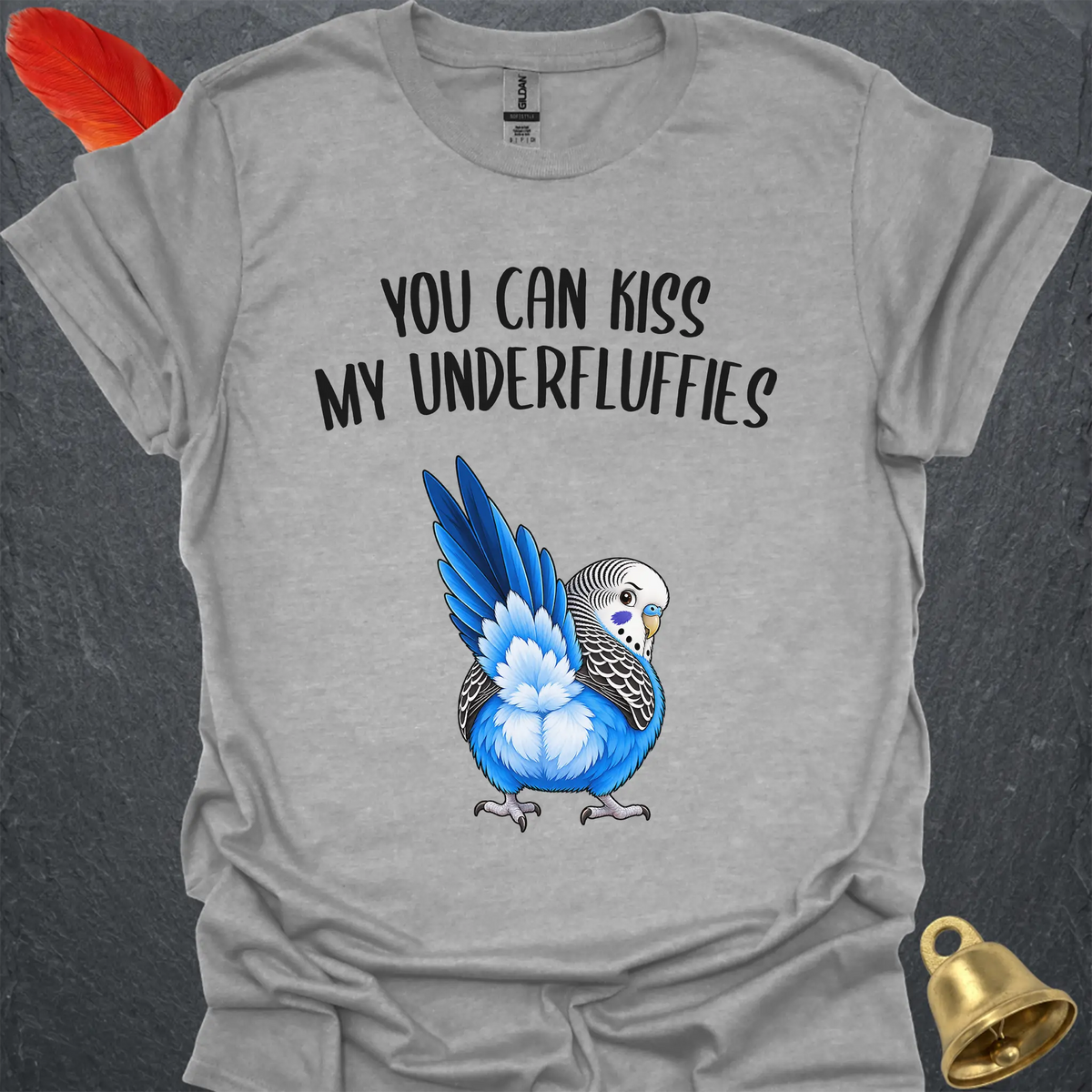 Blue Parakeet Underfluffies T-Shirt