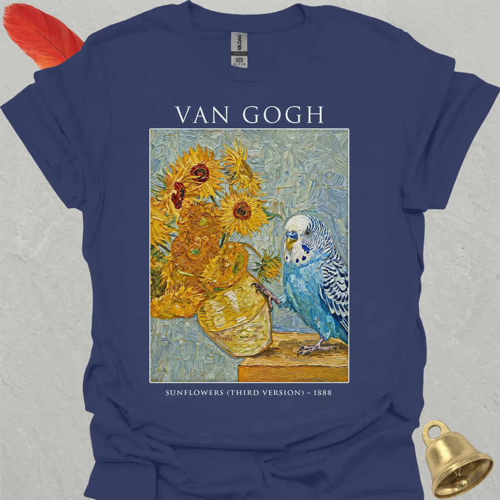 Blue Parakeet Van Gogh T-Shirt