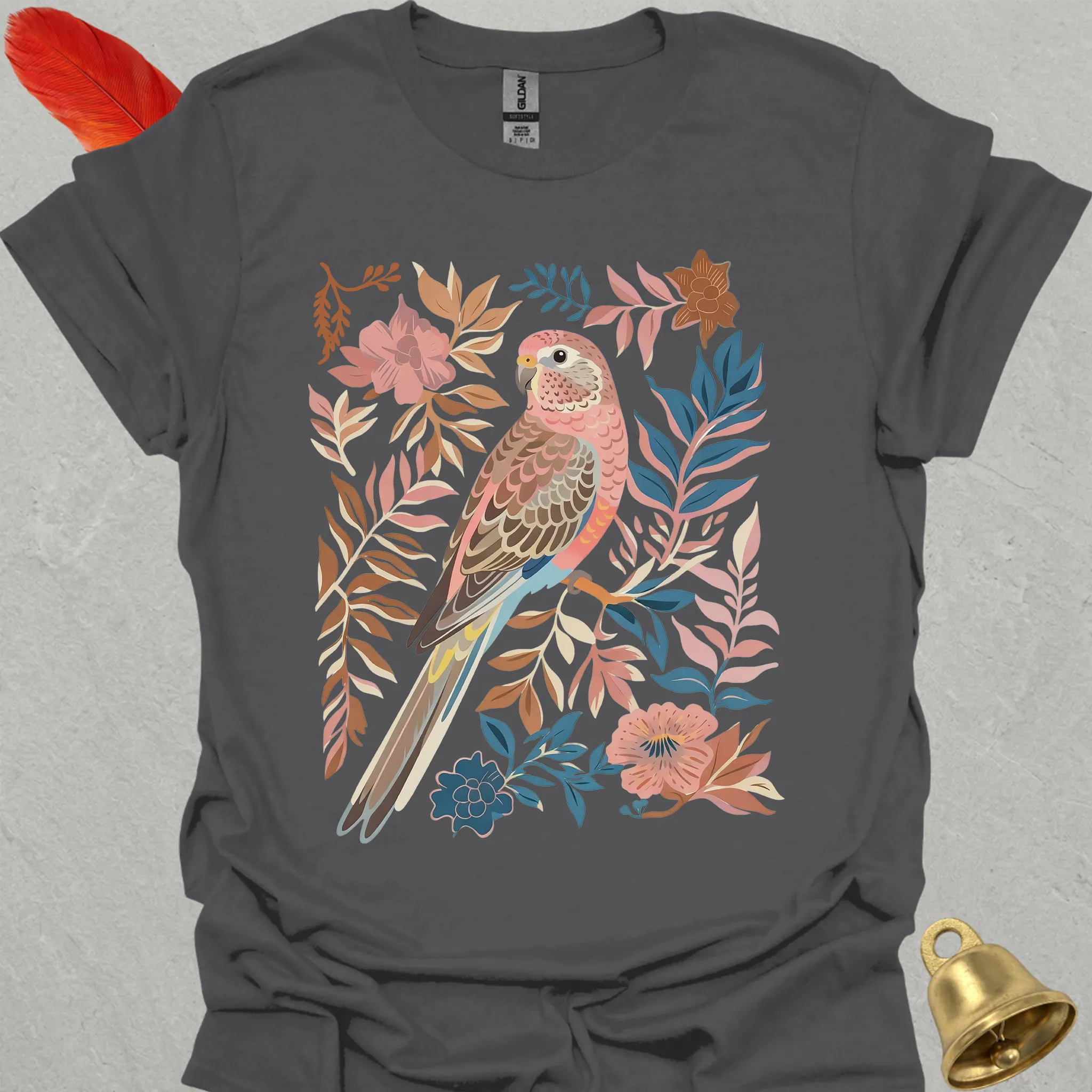 Bourkes Parakeet Boho Flower T-Shirt