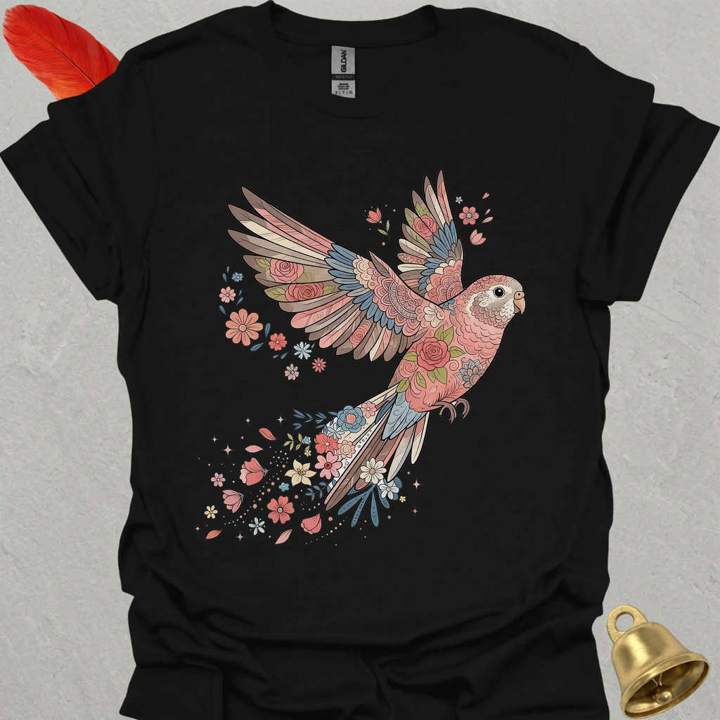 Bourkes Parakeet Flying Flower T-Shirt