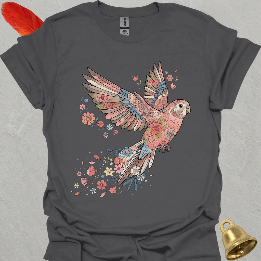 Bourkes Parakeet Flying Flower T-Shirt