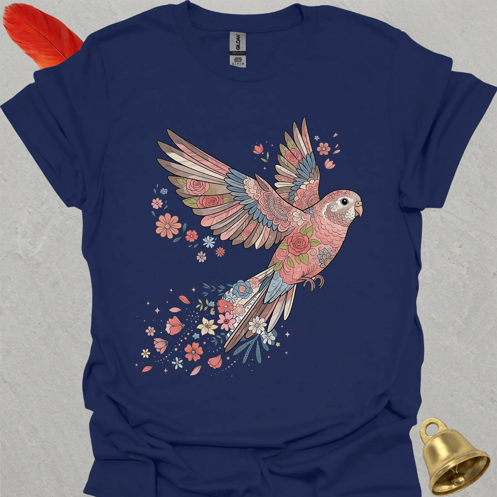 Bourkes Parakeet Flying Flower T-Shirt