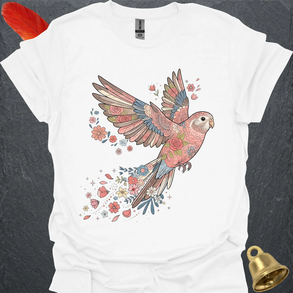 Bourkes Parakeet Flying Flower T-Shirt