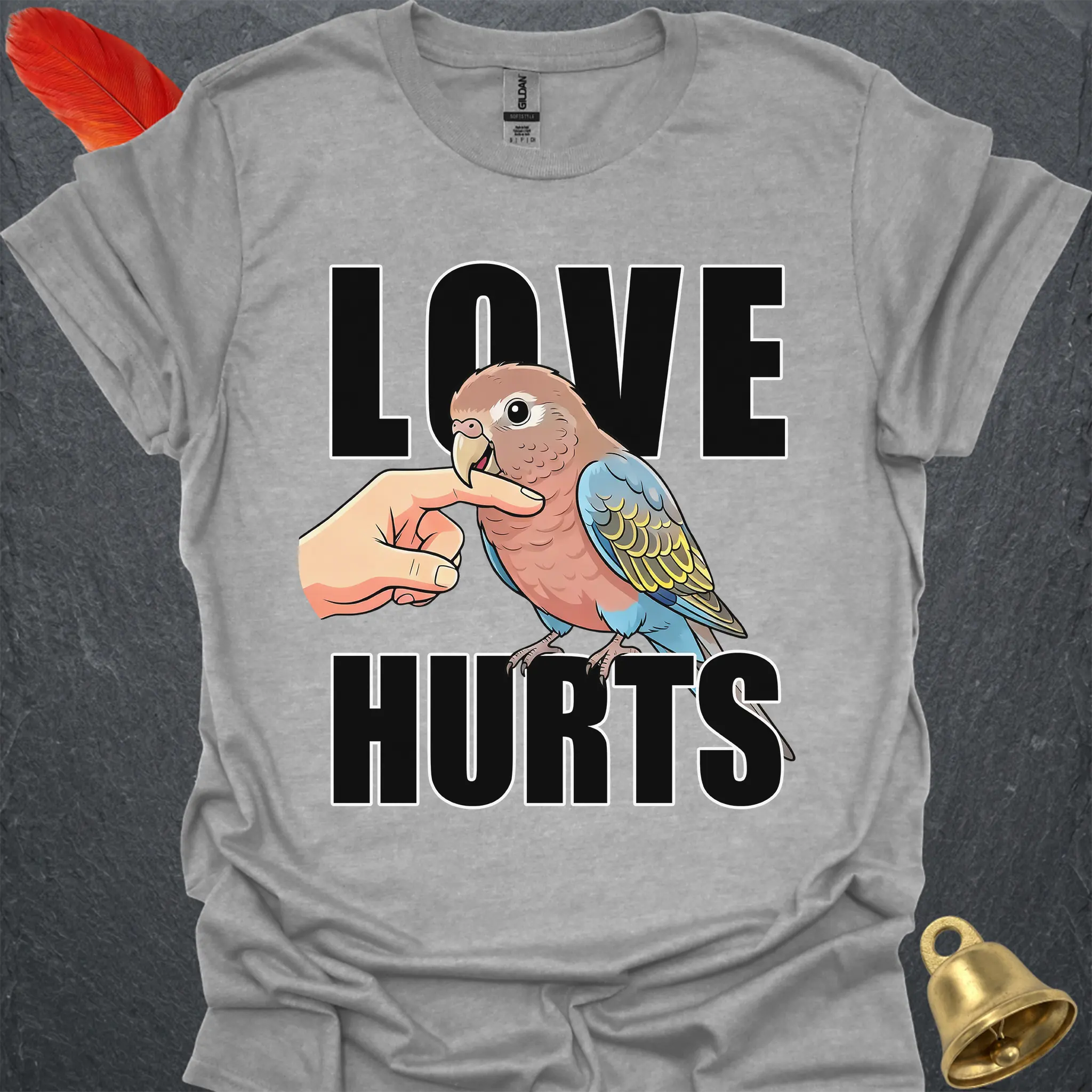 Bourkes Parakeet Love Hurts T-Shirt