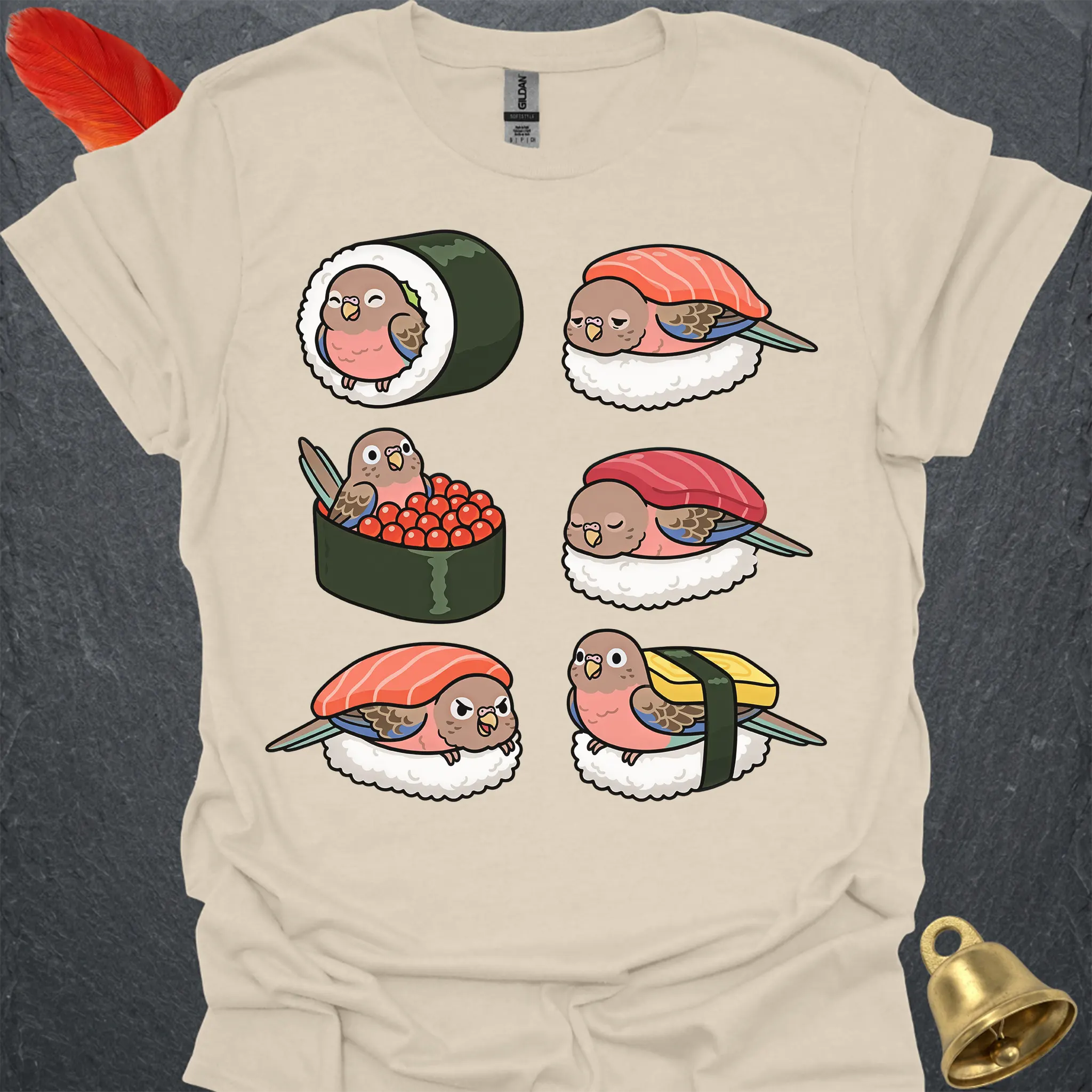 Bourkes Parakeet Sushi T-Shirt