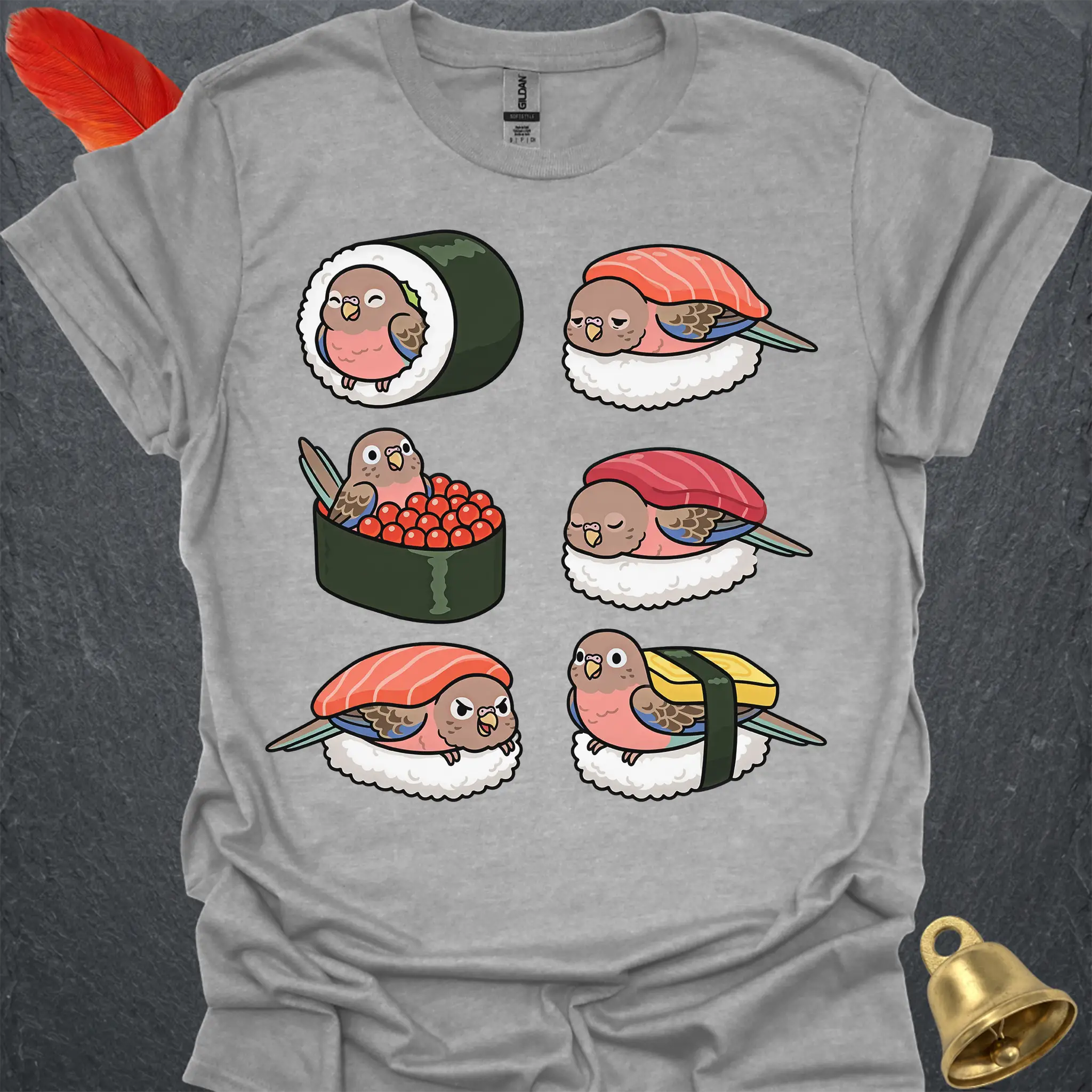 Bourkes Parakeet Sushi T-Shirt