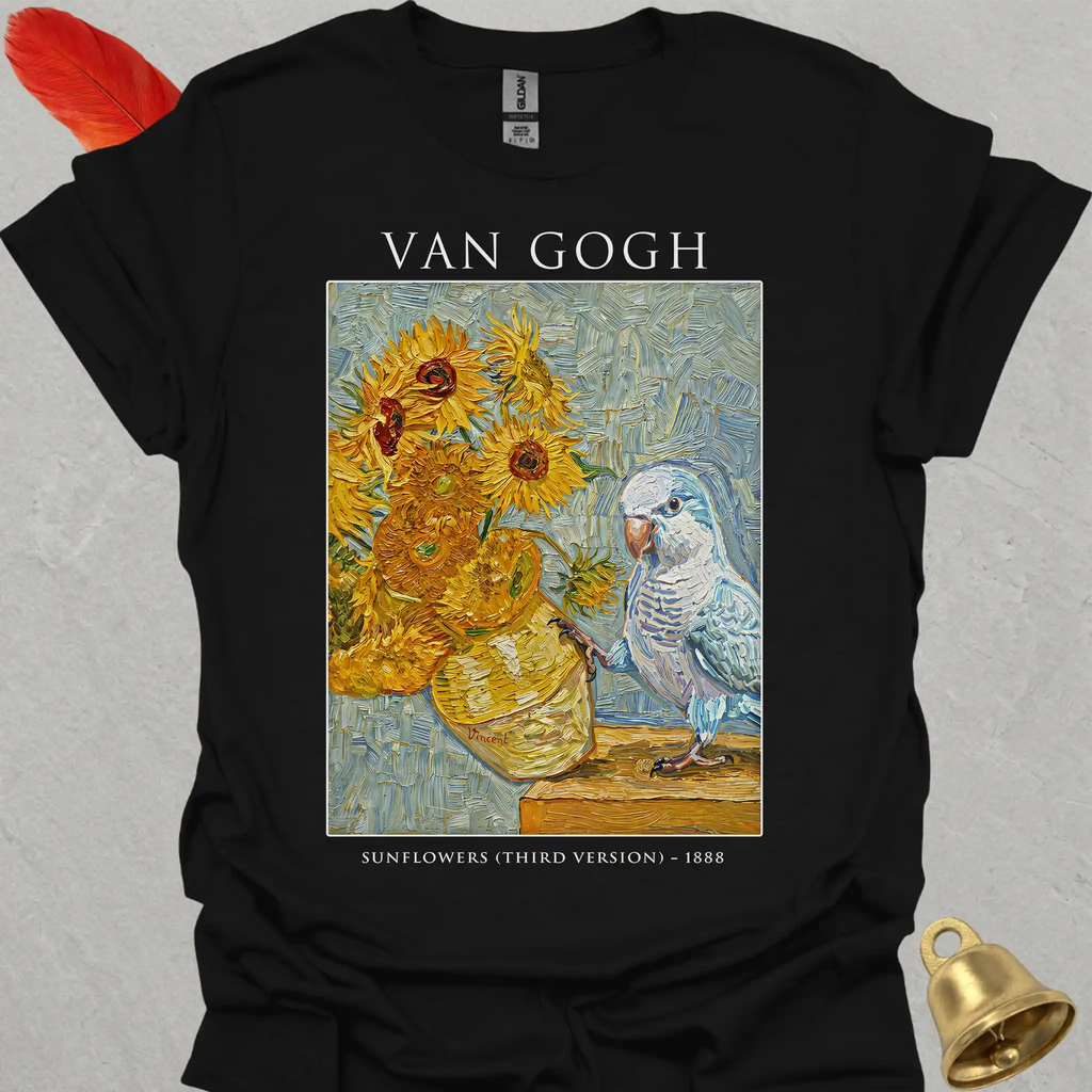 Blue Opaline Quaker Parrot Van Gogh T-Shirt