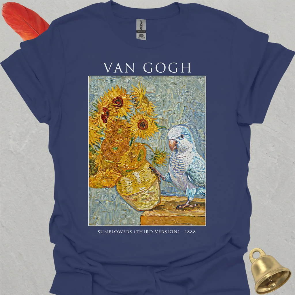 Blue Opaline Quaker Parrot Van Gogh T-Shirt