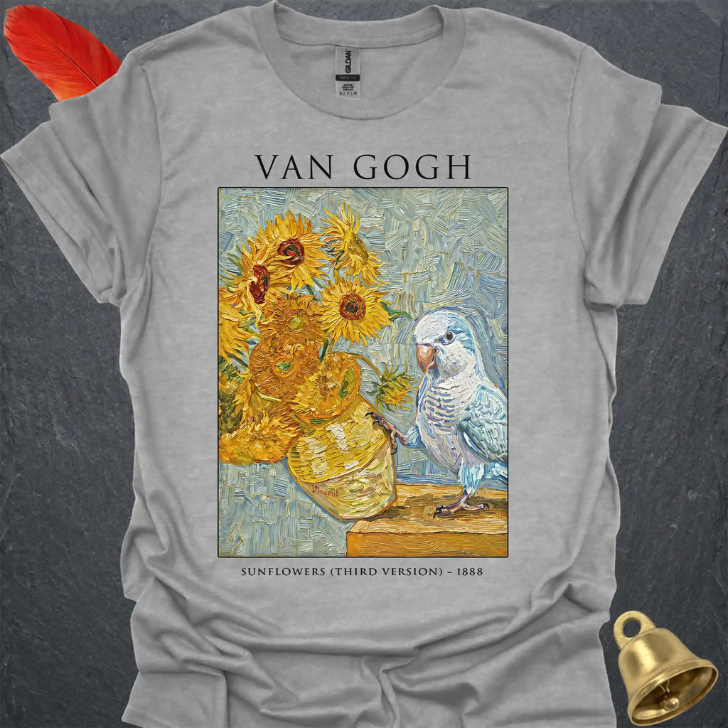 Blue Opaline Quaker Parrot Van Gogh T-Shirt