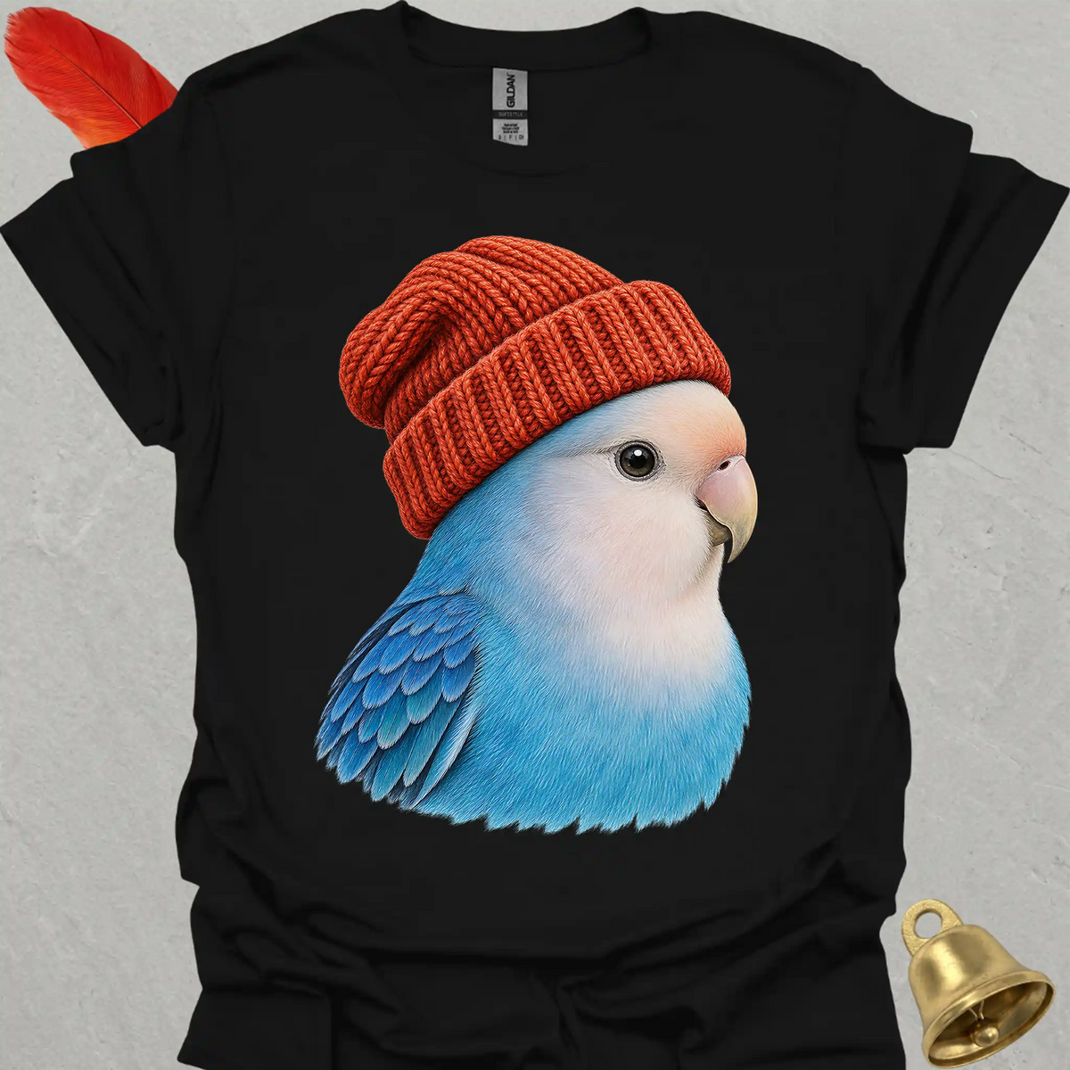 Dutch Blue Lovebird Beanie T-Shirt