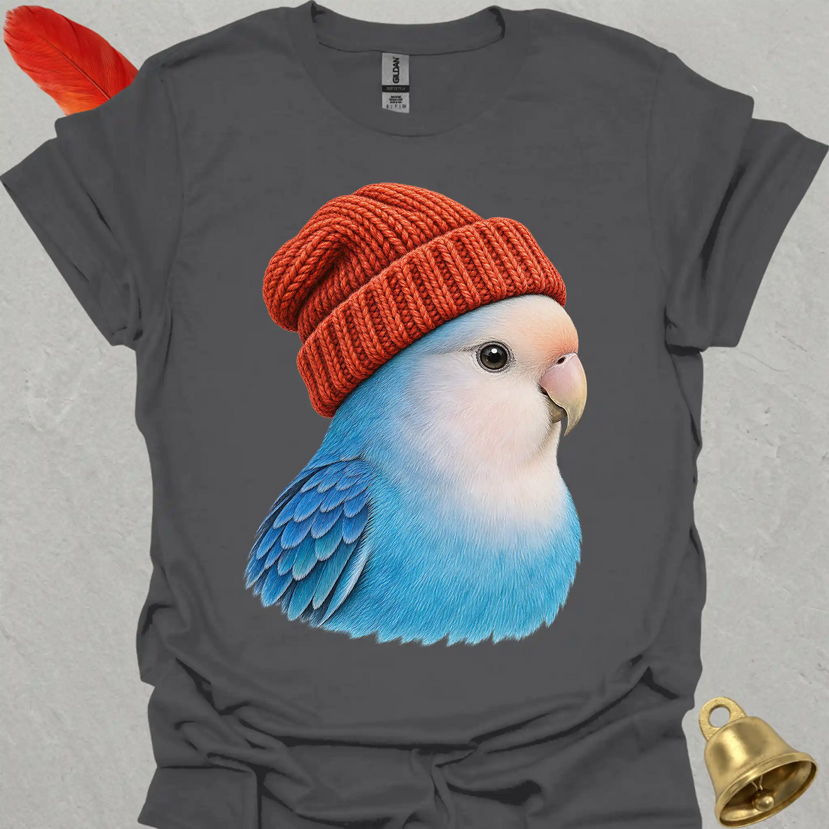 Dutch Blue Lovebird Beanie T-Shirt